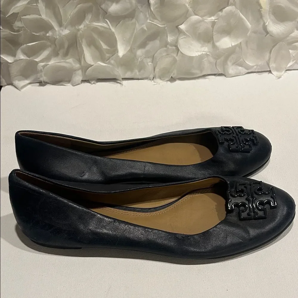 Tory Burch Black Leather Loafers